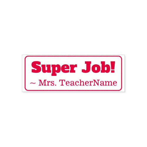 Super Job Instructor Rubber Stamp