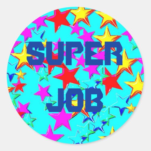 Super Job Star Sticker | Zazzle