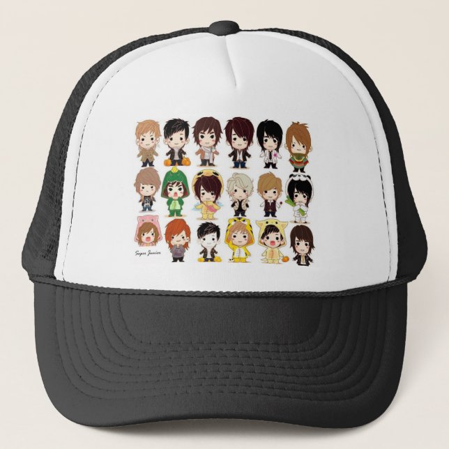 Super Junior (Cartoon Wallpaper )(big) Trucker Hat (Front)