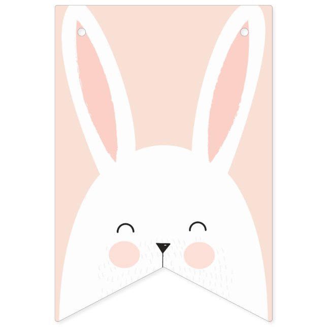 Super Kawaii Cute Easter Bunny. Bunting Flags (First Flag)