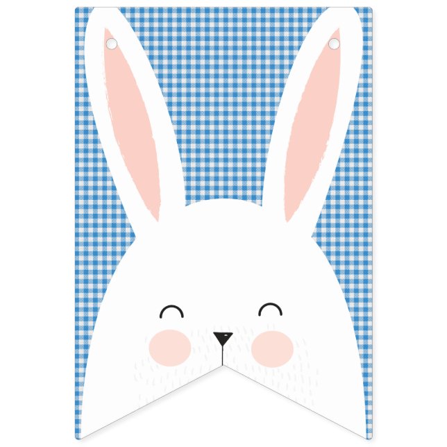 Super Kawaii Cute Easter Bunny. Bunting Flags (First Flag)