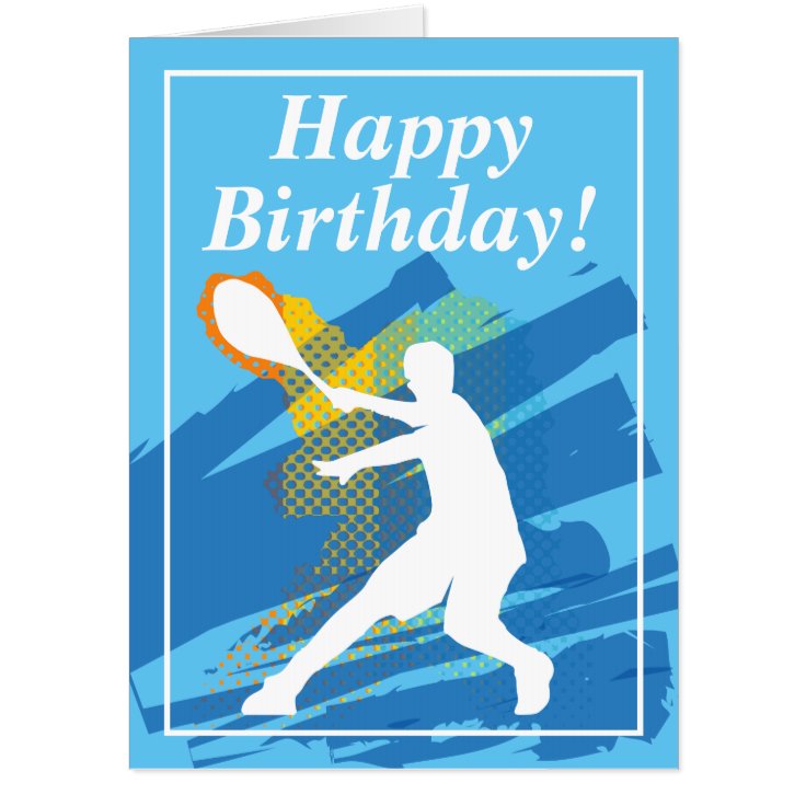 Super Large Oversized Tennis Player Birthday Card 