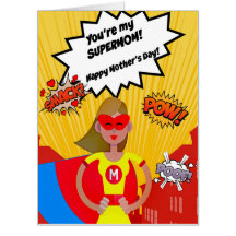 Super LARGE Supermom Mother's Day Card