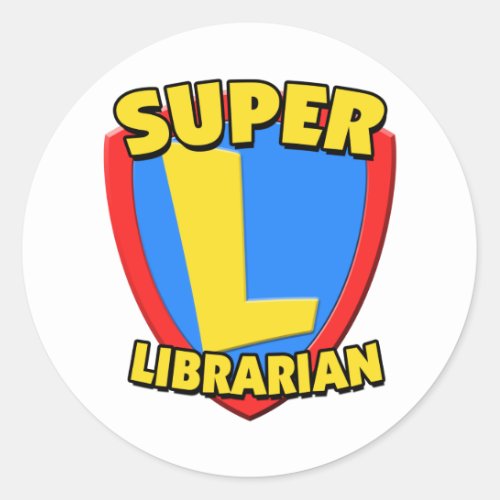 Super Librarian Classic Round Sticker