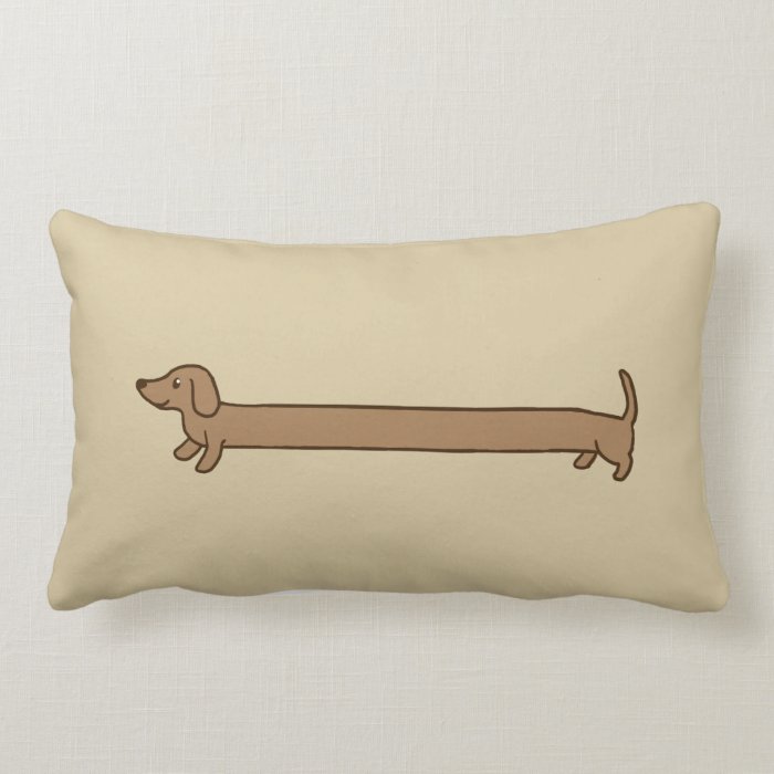 dachshund lumbar pillow