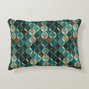 Super Luxe Teal & Gold Accent Pillow