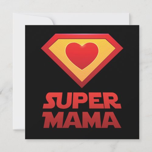 Super Mama Mom Mother Motherhood Mothers Day Mummy Invitation
