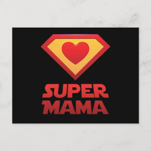 Super Mama Mom Mother Motherhood Mothers Day Mummy Postcard