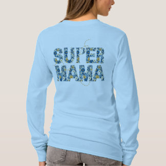 Super Mama Stylish Floral Typography T-Shirt