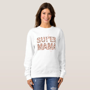 Super Mama Typography Playful Polka Dots Sweatshirt