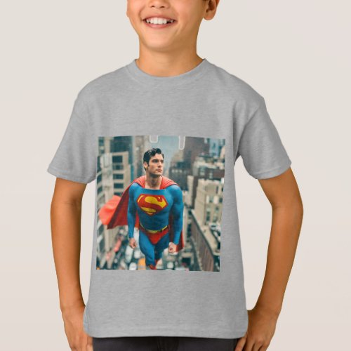 Super man stickered tshirt for boys 