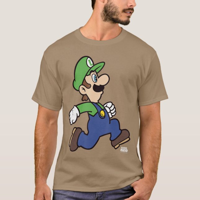 Super Mario Luigi Run Portrait retro T-Shirt (Front)
