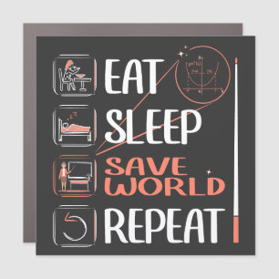 Super Math Teacher Saves the World. Thank You Gift Car Magnet