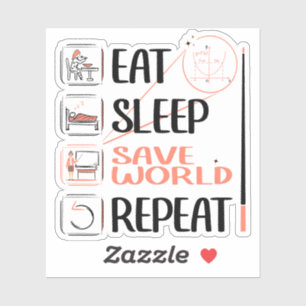 Super Math Teacher Saves the World. Thank You Gift Sticker