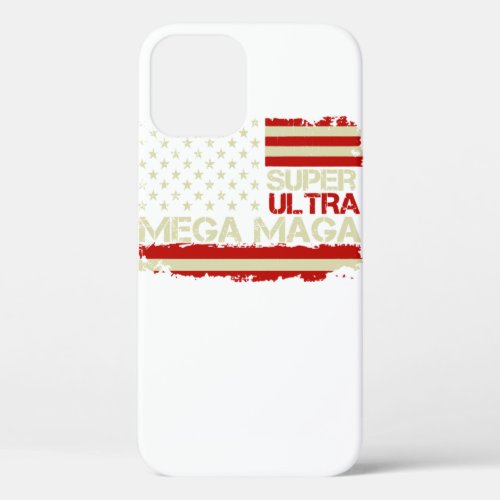 Super Mega Maga American Flag Anti Biden Pro iPhone 12 Case