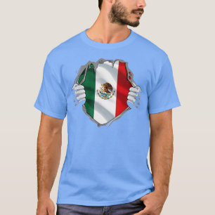 Super Mexican Heritage Proud Mexico Roots Flag T-Shirt
