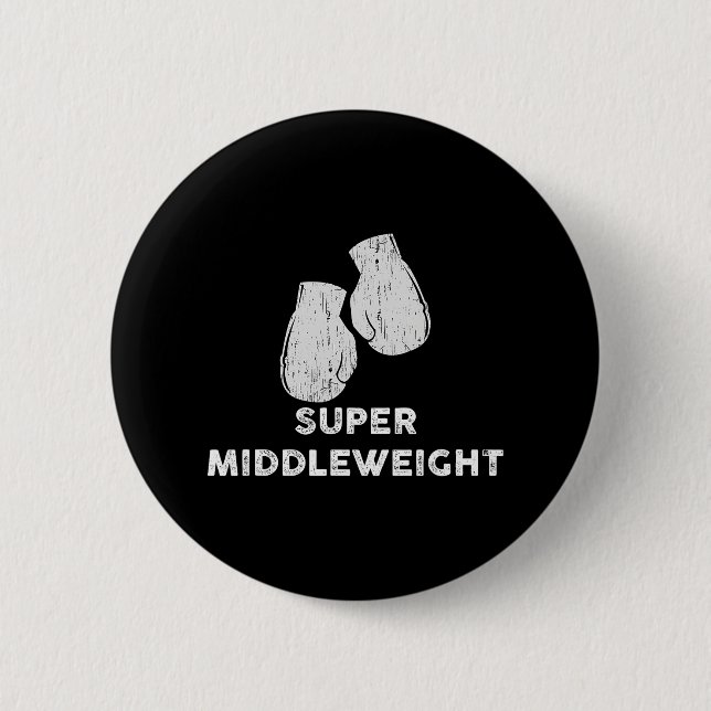 Super Middleweight Boxing Gloves Button (Front)