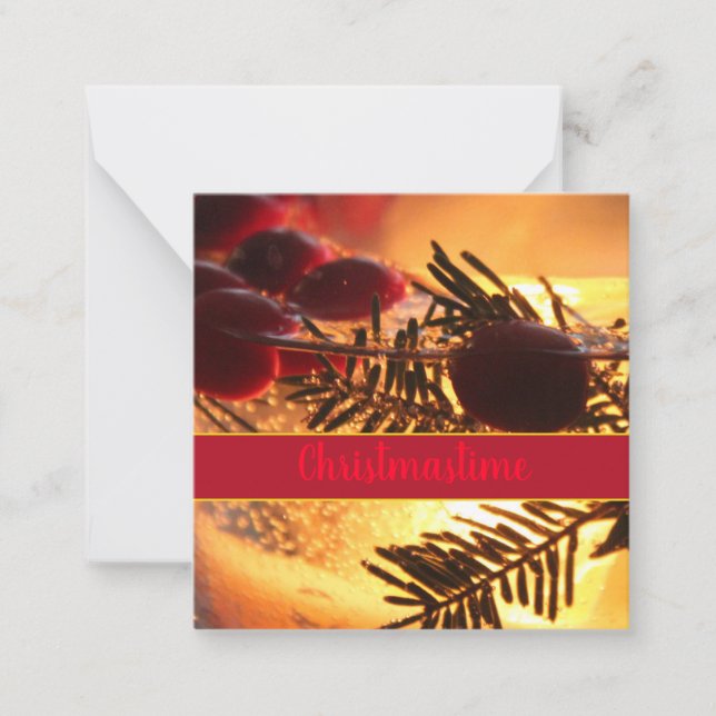 Super Mini Christmas Paper Greeting Card (Front)