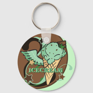 Super Mint Choco-Chip Ice Cream Keychain