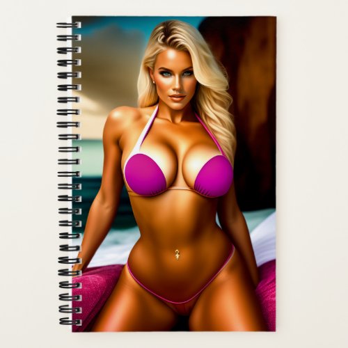 Super model posing in bikini fantasy Notebook
