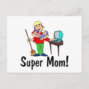 Super Mom (4 Arms) Postcard