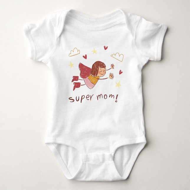 super mom baby bodysuit (Front)