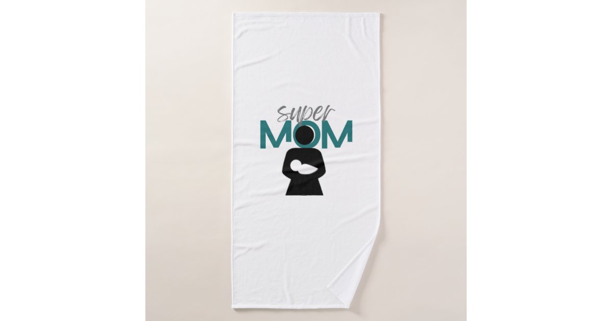 Super Mom Floral Towel