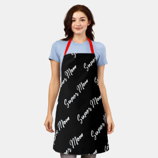 Super Mom Beautiful Cute Pretty Elegant Modern Apron