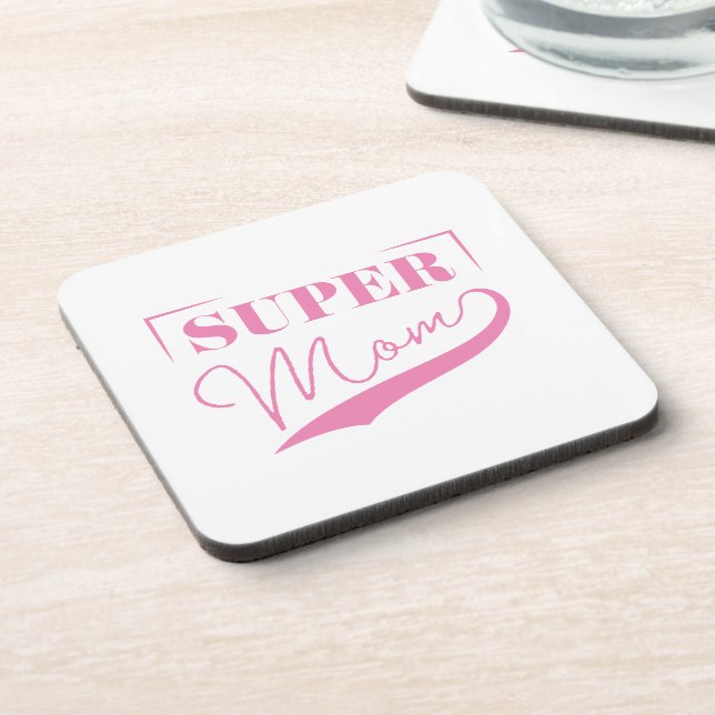 Super Mom Beverage Coaster (Left Side)