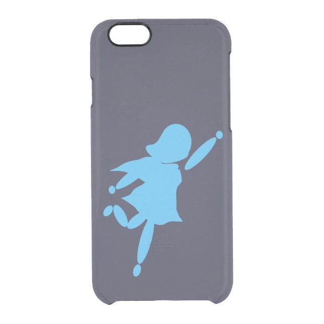 Super Mom Blue iPhone 6/6s Clearly™ Deflector Case (Back)