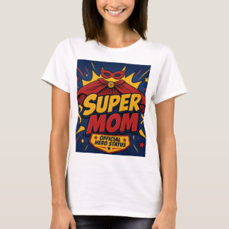 Super Mom Cape Comic Hero T-Shirt | Funny Mother's