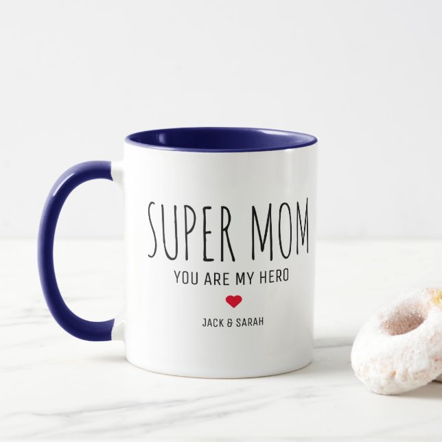 Super Mom Coffee Mug (With Donut)
