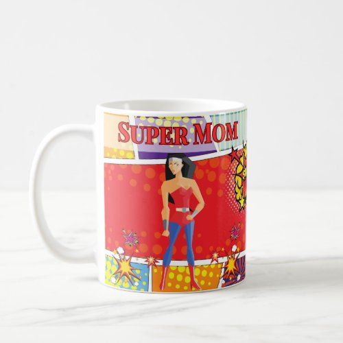 Super Mom Comic Mug Wonder Woman