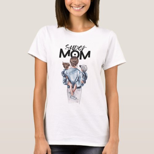Super Mom Day T Shirt Design 