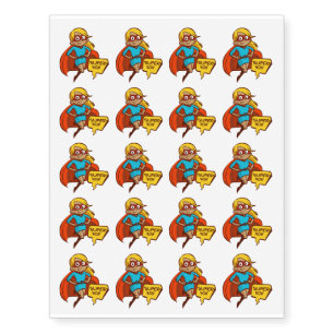 Super Mom Design Temporary Tattoos