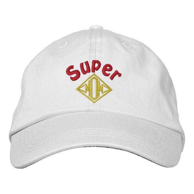 Super MOM  Embroidered Baseball Cap (Front)