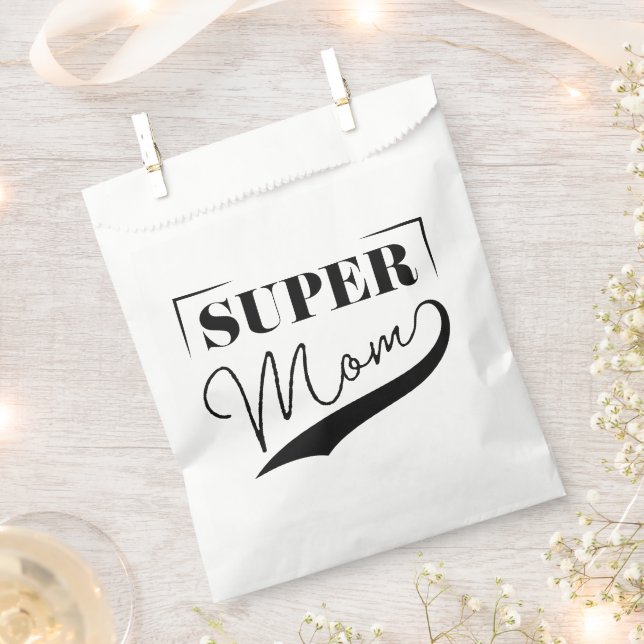 Super Mom Favor Bag (Clipped)