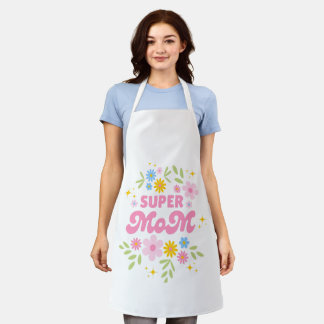 Super Mom Floral Apron - Colorful Mother’s Day Gif