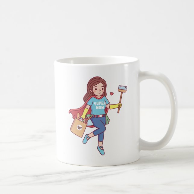 Super Mom, Funny Mothers Day coffee mug (Right)