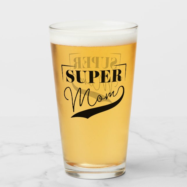 Super Mom Glass (Front Filled)