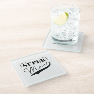 Super Mom Glass Coaster