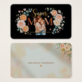 Super Mom Greeting Card 💖Profile Card (Front & Back)
