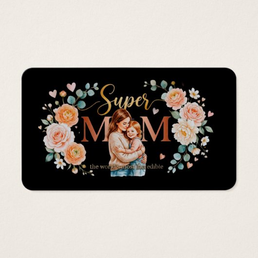 Super Mom Greeting Card 💖Profile Card (Front)