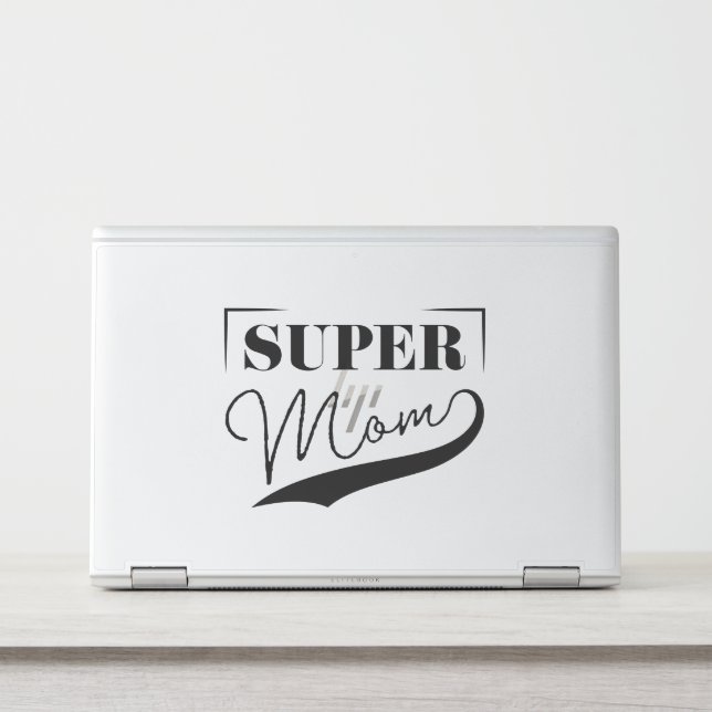Super Mom HP Laptop Skin (Front)