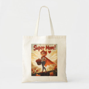 Super Mom Illustration Tote Bag