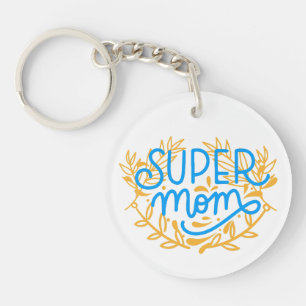Super Mom Keychain