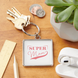 Super Mom Keychain