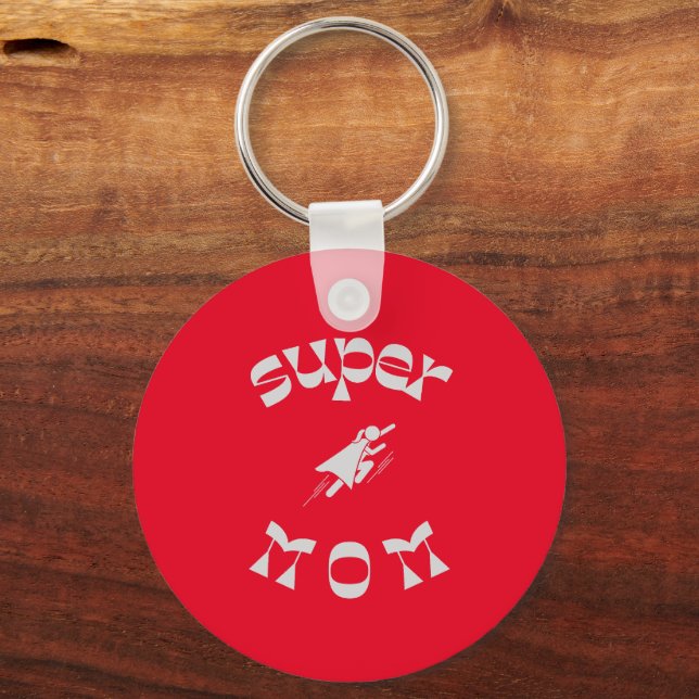 super mom keychain (Back)