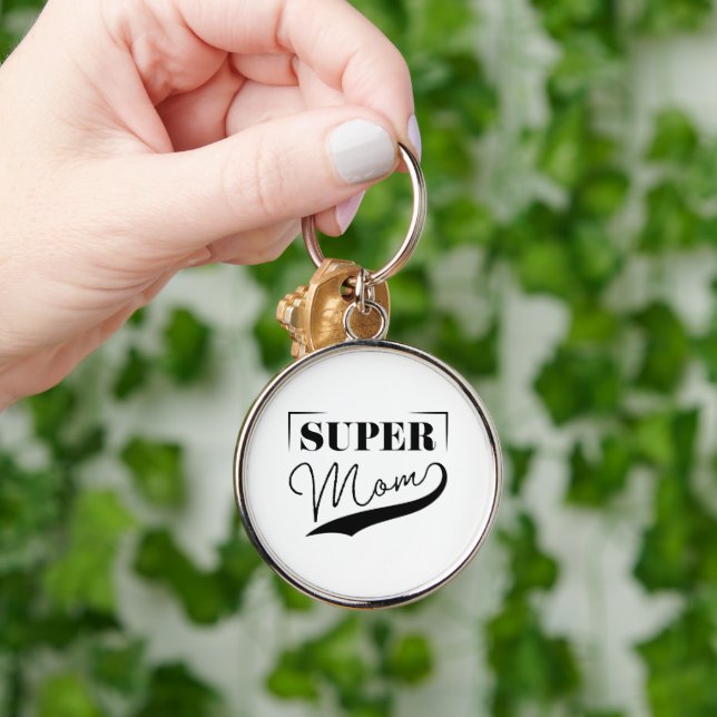 Super Mom Keychain (Hand)
