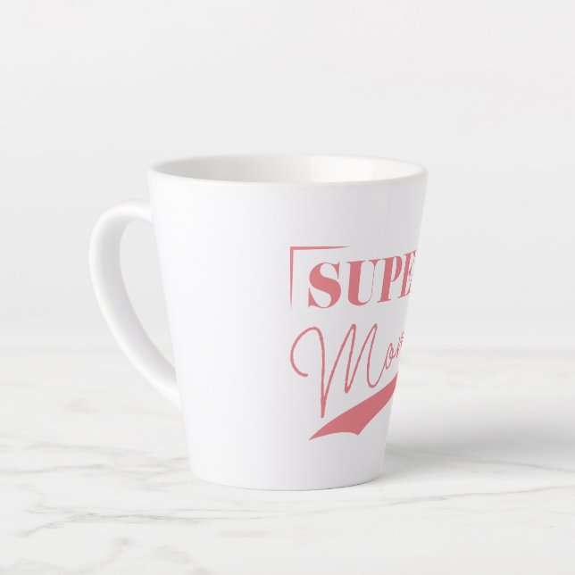 Super Mom Latte Mug (Left Angle)